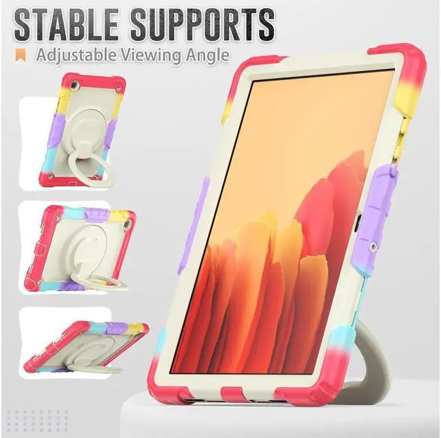 Alt view image 2 of 7 - BONAEVER For Samsung Galaxy Tab A7 Case 2020 SM-T500/T505/T507 with Screen Protector Shockproof Cover for 10.4 Inch Tab A7 with S Pen Holder Stand and Strap Shoulder Strap