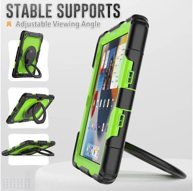 Alt view image 3 of 7 - BONAEVER For iPad 9th 8th 7th Generation Case 10.2 inch with Screen Protector Pencil Holder [360 Rotating Hand Strap] & Stand Drop-Proof Cover for iPad 10.2 inch 2021 2020 2019