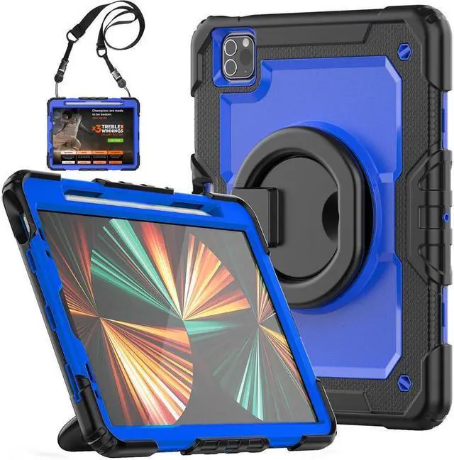 Main image of BONAEVER Case for iPad Air 5 Air 4 10.9 2022 2020 iPad Pro 11 inch 2022 2021 2020 2018 with Screen Protector Handle Strap Stand and Shoulder Strap