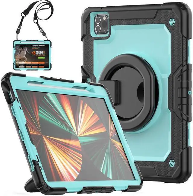 Main image of BONAEVER Case for iPad Air 5 Air 4 10.9 2022 2020 iPad Pro 11 inch 2022 2021 2020 2018 with Screen Protector Handle Strap Stand and Shoulder Strap