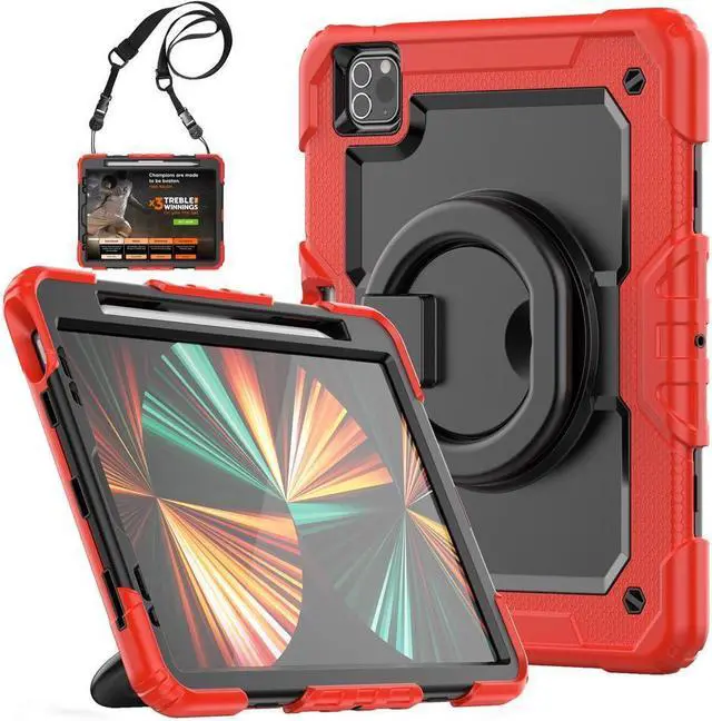 Main image of BONAEVER Case for iPad Air 5 Air 4 10.9 2022 2020 iPad Pro 11 inch 2022 2021 2020 2018 with Screen Protector Handle Strap Stand and Shoulder Strap