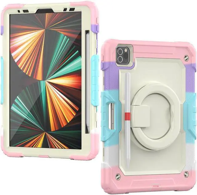 Alt view image 4 of 7 - BONAEVER Case for iPad Air 5 Air 4 10.9 2022 2020 iPad Pro 11 inch 2022 2021 2020 2018 with Screen Protector Handle Strap Stand and Shoulder Strap
