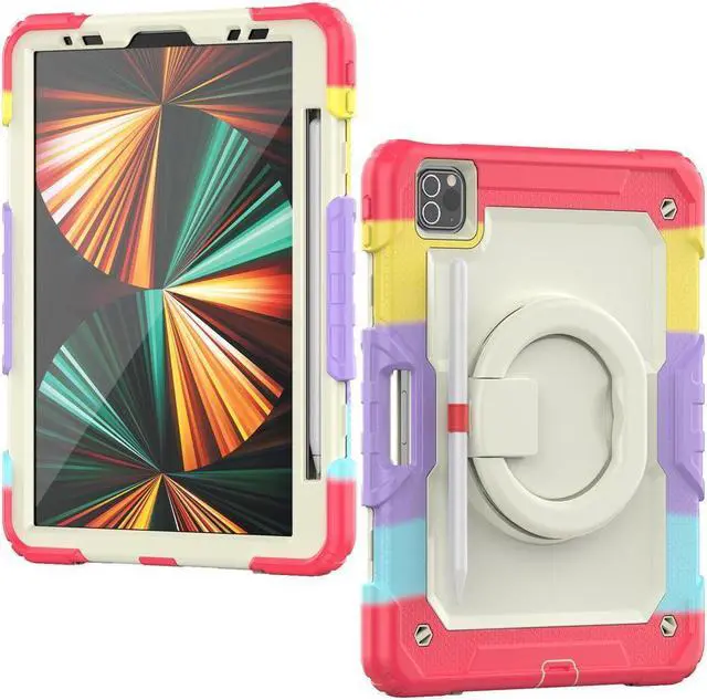Alt view image 6 of 7 - BONAEVER Case for iPad Air 5 Air 4 10.9 2022 2020 iPad Pro 11 inch 2022 2021 2020 2018 with Screen Protector Handle Strap Stand and Shoulder Strap
