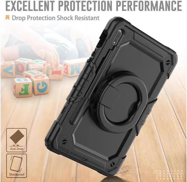 Alt view image 4 of 7 - BONAEVER For Samsung Galaxy Tab S8 Case 11 inch 2022 SM-X700 SM-X706 with Screen Protector / Rotatable Stand / Hand Strap / S-Pen Holder For Galaxy Tab S7 11 inch 2020 SM-T870 SM-T875 SM-T878