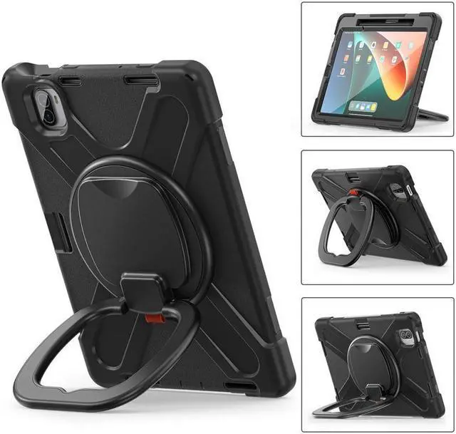 Alt view image 2 of 7 - BONAEVER Protective Case for Xiaomi Mi Pad 5 / MiPad 5 Pro 11 inch 2021 Shockproof Protective Cover with S Pen Holder + Stand and + Handle + Shoulder Strap