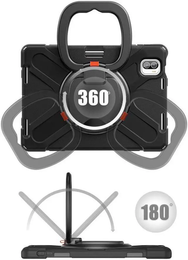 Alt view image 3 of 7 - BONAEVER Protective Case for Xiaomi Mi Pad 5 / MiPad 5 Pro 11 inch 2021 Shockproof Protective Cover with S Pen Holder + Stand and + Handle + Shoulder Strap