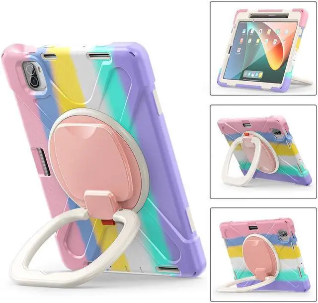 Alt view image 5 of 7 - BONAEVER Protective Case for Xiaomi Mi Pad 5 / MiPad 5 Pro 11 inch 2021 Shockproof Protective Cover with S Pen Holder + Stand and + Handle + Shoulder Strap