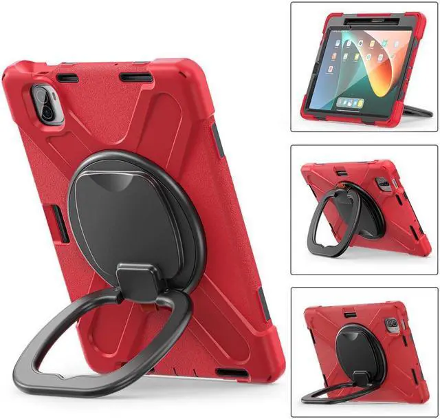 Alt view image 3 of 7 - BONAEVER Protective Case for Xiaomi Mi Pad 5 / MiPad 5 Pro 11 inch 2021 Shockproof Protective Cover with S Pen Holder + Stand and + Handle + Shoulder Strap