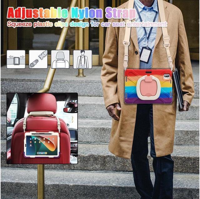 Alt view image 7 of 7 - BONAEVER Protective Case for Xiaomi Mi Pad 5 / MiPad 5 Pro 11 inch 2021 Shockproof Protective Cover with S Pen Holder + Stand and + Handle + Shoulder Strap