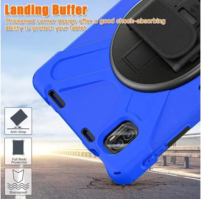 Alt view image 6 of 7 - BONAEVER Case for Xiaomi Mi Pad 5 / MiPad 5 Pro 11 inch 2021 Shockproof Cover with S Pen Holder Hand Strap / Stand and Shoulder Strap