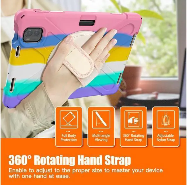 Alt view image 4 of 7 - BONAEVER Case for Xiaomi Mi Pad 5 / MiPad 5 Pro 11 inch 2021 Shockproof Cover with S Pen Holder Hand Strap / Stand and Shoulder Strap