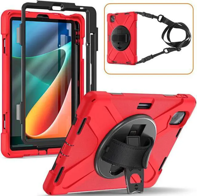 Main image of BONAEVER Case for Xiaomi Mi Pad 5 / MiPad 5 Pro 11 inch 2021 Shockproof Cover with S Pen Holder Hand Strap / Stand and Shoulder Strap
