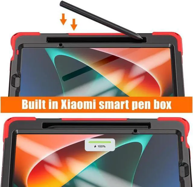Alt view image 2 of 7 - BONAEVER Case for Xiaomi Mi Pad 5 / MiPad 5 Pro 11 inch 2021 Shockproof Cover with S Pen Holder Hand Strap / Stand and Shoulder Strap