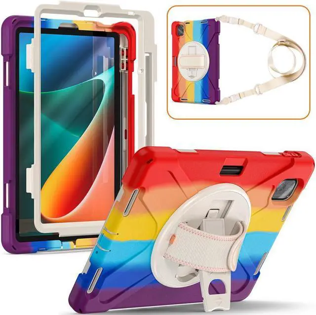Main image of BONAEVER Case for Xiaomi Mi Pad 5 / MiPad 5 Pro 11 inch 2021 Shockproof Cover with S Pen Holder Hand Strap / Stand and Shoulder Strap