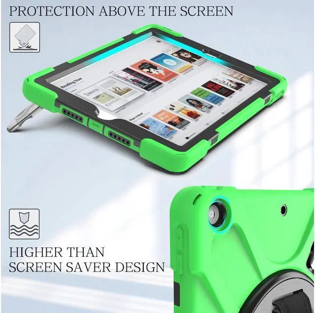 Alt view image 6 of 7 - BONAEVER For iPad 9th 8th 7th Generation 10.2 Case with Pencil Holder Stand and Strap Shoulder Strap Shockproof Cover for iPad 10.2 inch 2021 2020 2019