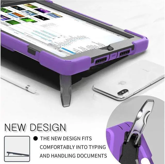 Alt view image 4 of 7 - BONAEVER For iPad 9th 8th 7th Generation 10.2 Case with Pencil Holder Stand and Strap Shoulder Strap Shockproof Cover for iPad 10.2 inch 2021 2020 2019