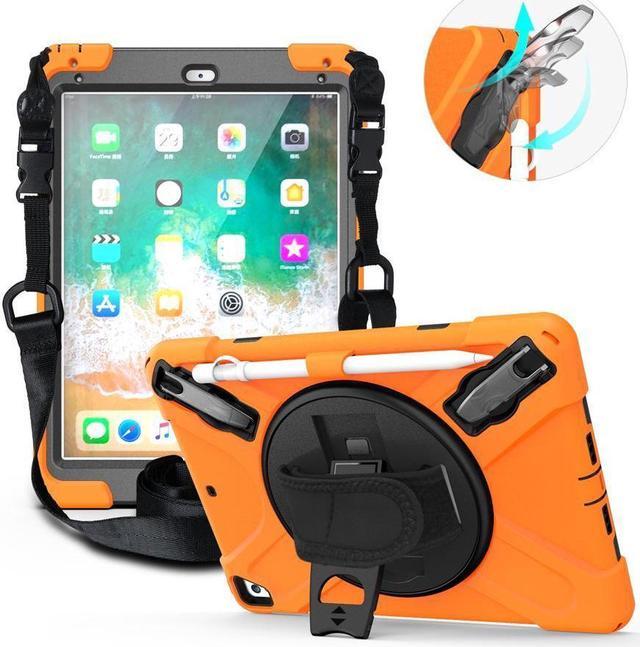 BONAEVER Shockproof Case for iPad 9.7 inch 2017 2018 iPad Air 2 2017 iPad  Pro 9.7 2016 with Rotating Stand and Strap Pencil Holder Shoulder Strap -  Newegg.com