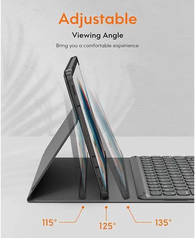 Alt view image 4 of 7 - BONAEVER Touchpad Keyboard Case for Samsung Galaxy S8 / S7 11 inch SM-X700 X706 T870 T875 T878 Wireless Magnetic Keyboard Cover with Trackpad & S Pen Holder