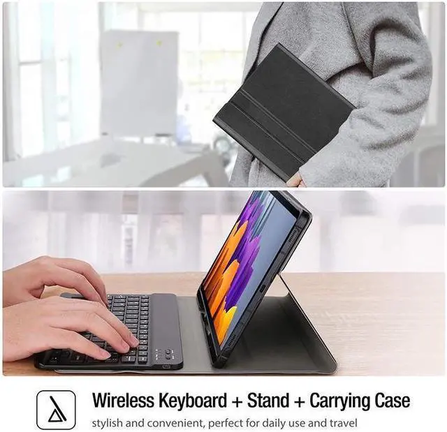 Alt view image 7 of 7 - BONAEVER For Galaxy Tab S8 Ultra 14.6" Keyboard Case with S Pen Holder PU Leather Stand Cover with Bluetooth Keyboard for Samsung Galaxy Tab S8 Ultra 14.6 inch 2022 Release Model SM-X900 SM-X906