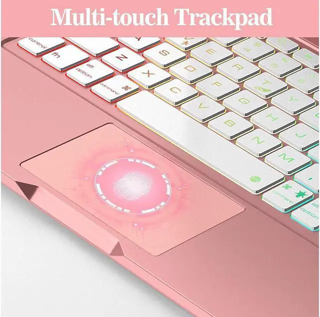 Alt view image 6 of 7 - BONAEVER Touchpad Keyboard Case for iPad Air 11 Inch M3 M2 2025 2024 iPad Pro 11 Inch 2022 2021 2020 2018 iPad Air 5th 4th Gen 10.9 with Multi-Touch Trackpad / Pencil Holder 360° Rotatable 7 Color