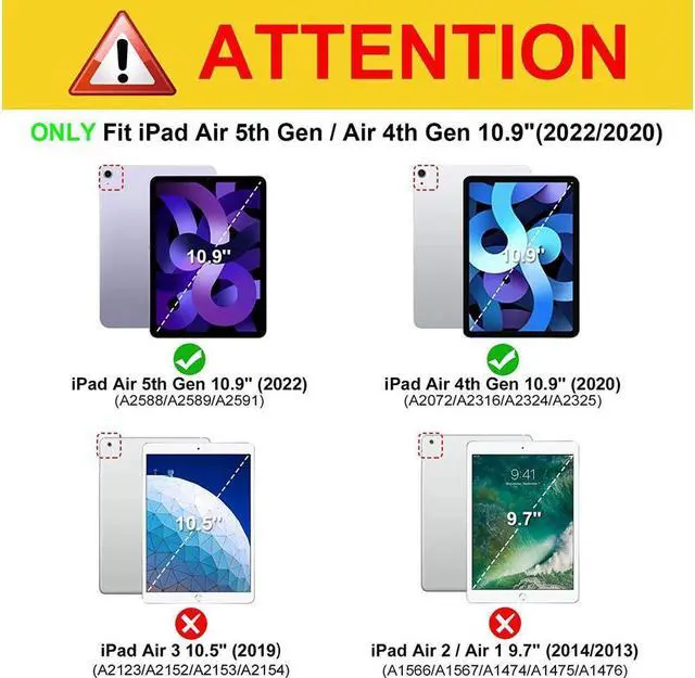 Alt view image 2 of 2 - BONAEVER Keyboard Case for iPad Air 5 2022 / Air 4 2020 Slim Leather Cover with Touchpad Keyboard / Pencil Holder for iPad Air 5th / 4th Generation 10.9 inch