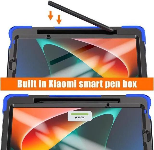 Alt view image 2 of 7 - BONAEVER Case for Xiaomi Mi Pad 5 / MiPad 5 Pro 11 inch 2021 Shockproof Cover with S Pen Holder Hand Strap / Stand and Shoulder Strap