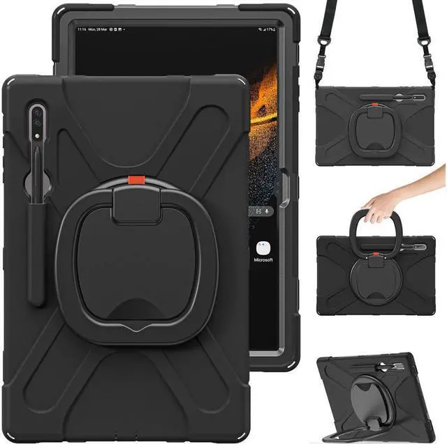 Main image of BONAEVER For Samsung Galaxy Tab S8 Ultra 14.6 inch 2022 Case Shockproof Protective Case for Galaxy Tab S8 Ultra 14.6" 2022 Model SM-X900 SM-X906 with Stand andandle Hand Strap & Shoulder Strap