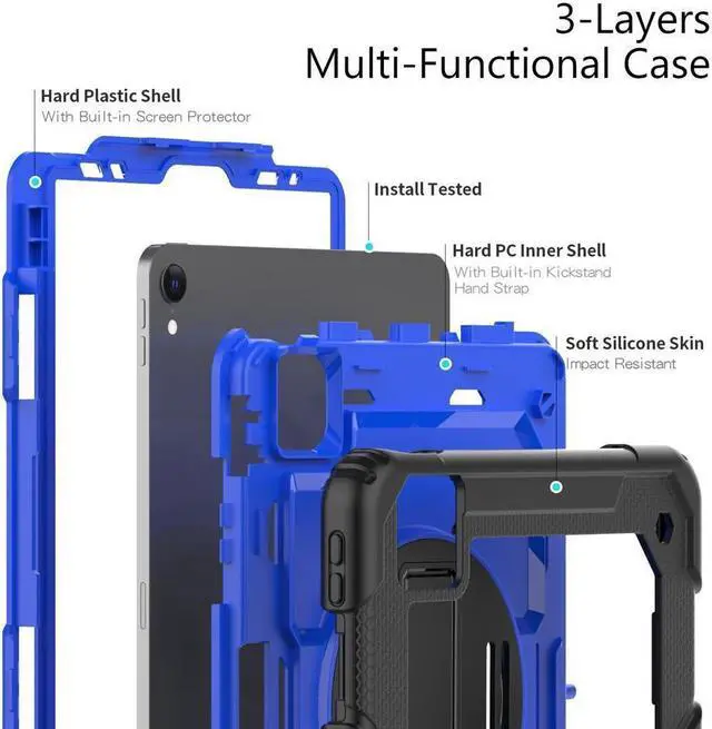 Alt view image 3 of 7 - BONAEVER Case for iPad Pro 11 inch 2022 2021 2020 2018 iPad Air 5 Air 4 10.9 2022 2020 Protective Cover with Screen Protector Pencil Holder with Hand Strap