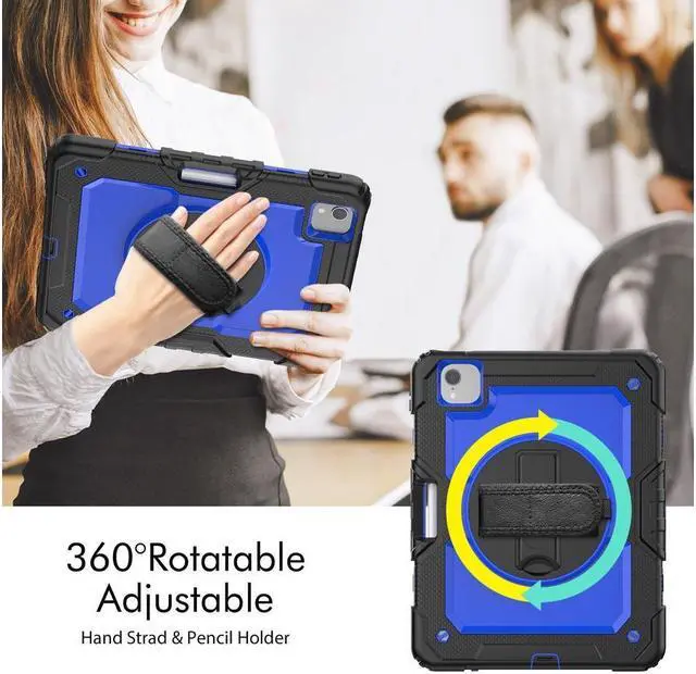 Alt view image 5 of 7 - BONAEVER Case for iPad Pro 11 inch 2022 2021 2020 2018 iPad Air 5 Air 4 10.9 2022 2020 Protective Cover with Screen Protector Pencil Holder with Hand Strap