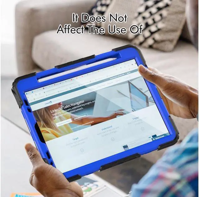 Alt view image 7 of 7 - BONAEVER Case for iPad Pro 11 inch 2022 2021 2020 2018 iPad Air 5 Air 4 10.9 2022 2020 Protective Cover with Screen Protector Pencil Holder with Hand Strap