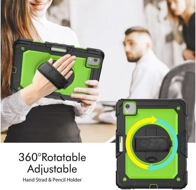 Alt view image 4 of 7 - BONAEVER Case for iPad Pro 11 inch 2022 2021 2020 2018 iPad Air 5 Air 4 10.9 2022 2020 Protective Cover with Screen Protector Pencil Holder with Hand Strap