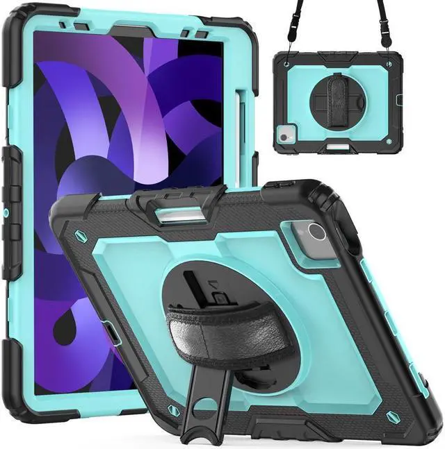 Main image of BONAEVER Case for iPad Pro 11 inch 2022 2021 2020 2018 iPad Air 5 Air 4 10.9 2022 2020 Protective Cover with Screen Protector Pencil Holder with Hand Strap