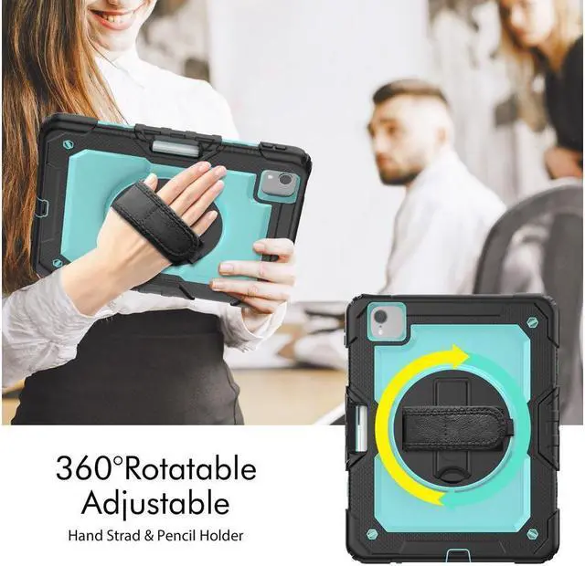 Alt view image 7 of 7 - BONAEVER Case for iPad Pro 11 inch 2022 2021 2020 2018 iPad Air 5 Air 4 10.9 2022 2020 Protective Cover with Screen Protector Pencil Holder with Hand Strap