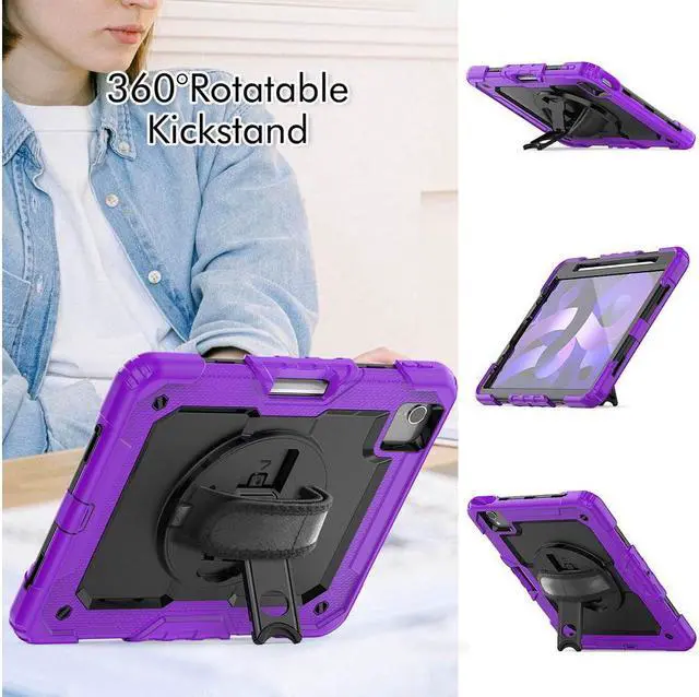 Alt view image 5 of 7 - BONAEVER Case for iPad Pro 11 inch 2022 2021 2020 2018 iPad Air 5 Air 4 10.9 2022 2020 Protective Cover with Screen Protector Pencil Holder with Hand Strap