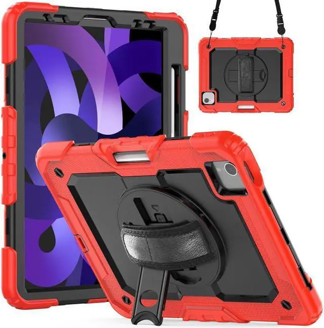 Main image of BONAEVER Case for iPad Pro 11 inch 2022 2021 2020 2018 iPad Air 5 Air 4 10.9 2022 2020 Protective Cover with Screen Protector Pencil Holder with Hand Strap