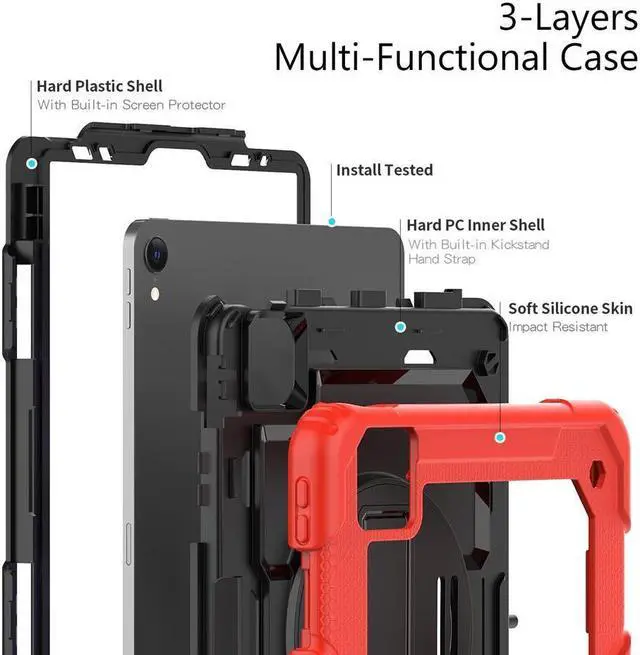 Alt view image 2 of 7 - BONAEVER Case for iPad Pro 11 inch 2022 2021 2020 2018 iPad Air 5 Air 4 10.9 2022 2020 Protective Cover with Screen Protector Pencil Holder with Hand Strap