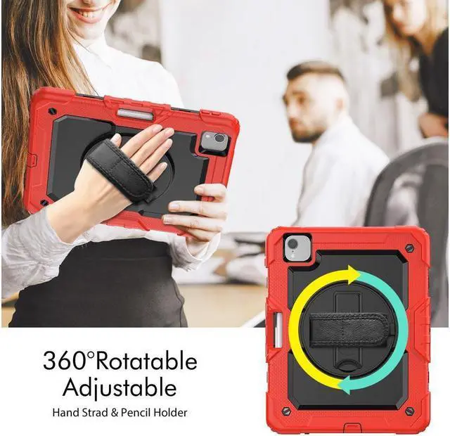 Alt view image 4 of 7 - BONAEVER Case for iPad Pro 11 inch 2022 2021 2020 2018 iPad Air 5 Air 4 10.9 2022 2020 Protective Cover with Screen Protector Pencil Holder with Hand Strap