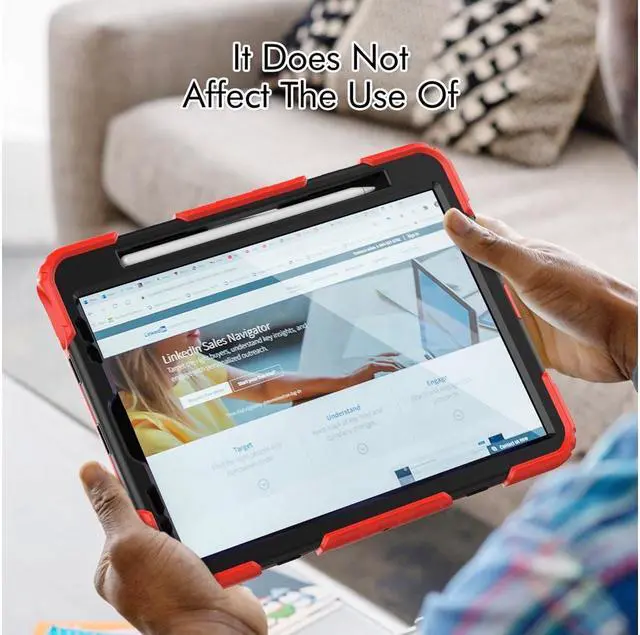 Alt view image 5 of 7 - BONAEVER Case for iPad Pro 11 inch 2022 2021 2020 2018 iPad Air 5 Air 4 10.9 2022 2020 Protective Cover with Screen Protector Pencil Holder with Hand Strap