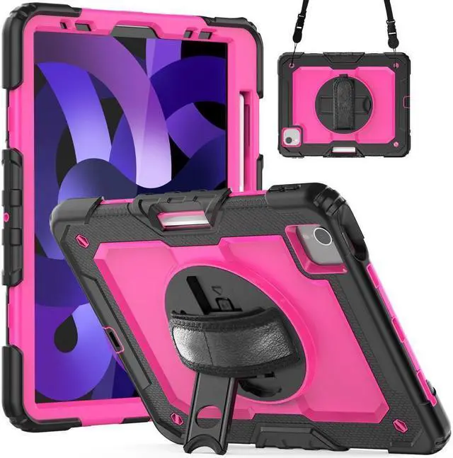 Main image of BONAEVER Case for iPad Pro 11 inch 2022 2021 2020 2018 iPad Air 5 Air 4 10.9 2022 2020 Protective Cover with Screen Protector Pencil Holder with Hand Strap