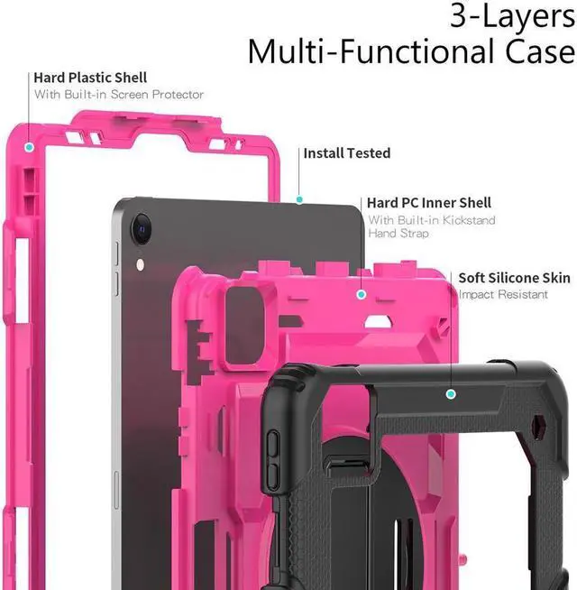 Alt view image 4 of 7 - BONAEVER Case for iPad Pro 11 inch 2022 2021 2020 2018 iPad Air 5 Air 4 10.9 2022 2020 Protective Cover with Screen Protector Pencil Holder with Hand Strap