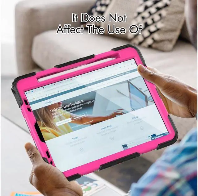 Alt view image 6 of 7 - BONAEVER Case for iPad Pro 11 inch 2022 2021 2020 2018 iPad Air 5 Air 4 10.9 2022 2020 Protective Cover with Screen Protector Pencil Holder with Hand Strap