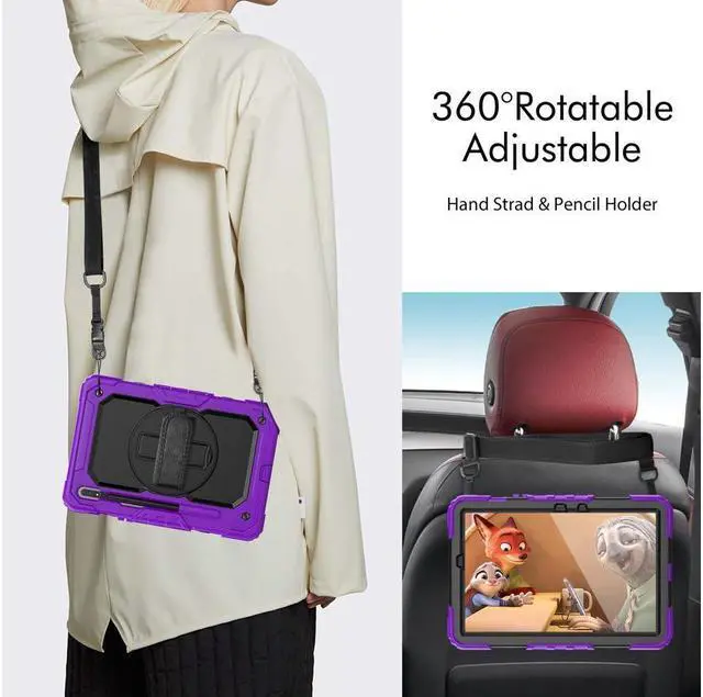 Alt view image 7 of 7 - BONAEVER For Galaxy Tab S8 2022 / Tab S7 2020 11 Inch Case (SM-X700/706/T870/T875) with S Pen Holder Rugged Shockproof Rotating Stand and Protective Cover for Galaxy Tab S8 / S7 11"