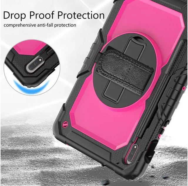 Alt view image 6 of 7 - BONAEVER For Galaxy Tab S8 2022 / Tab S7 2020 11 Inch Case (SM-X700/706/T870/T875) with S Pen Holder Rugged Shockproof Rotating Stand and Protective Cover for Galaxy Tab S8 / S7 11"