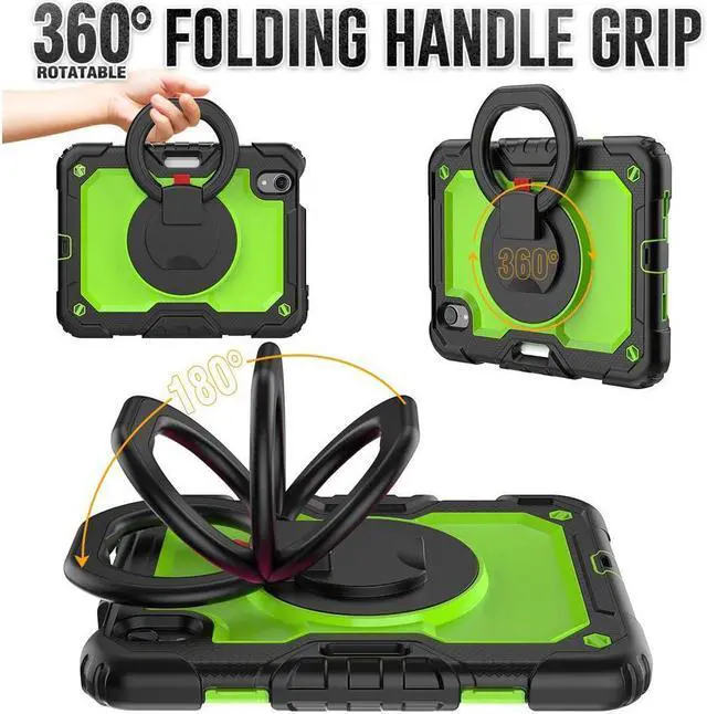 Alt view image 3 of 7 - BONAEVER For iPad Mini 6 Case 2021 8.3 Inch with Pencil Holder & Screen Protector for Kids Boys Girls & Business Protective iPad Mini 6th Generation Cover with H Shoulder Strap