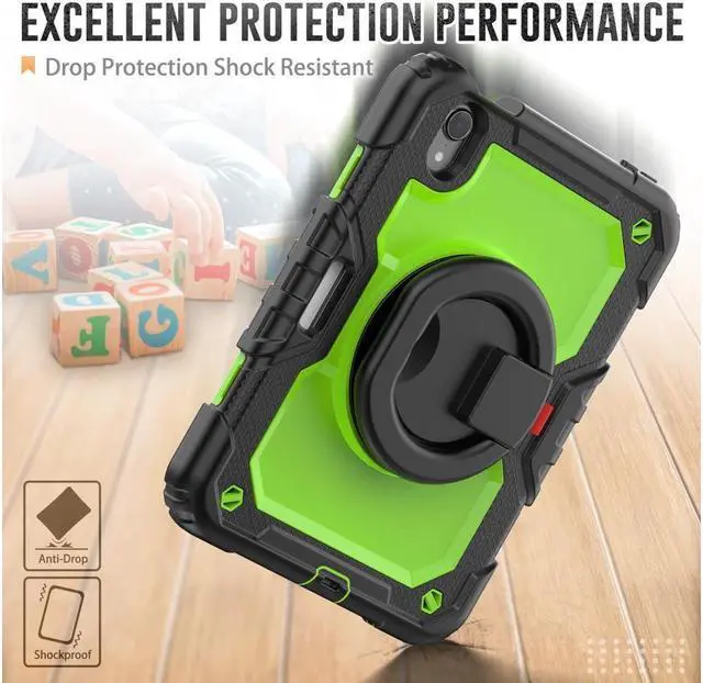 Alt view image 6 of 7 - BONAEVER For iPad Mini 6 Case 2021 8.3 Inch with Pencil Holder & Screen Protector for Kids Boys Girls & Business Protective iPad Mini 6th Generation Cover with H Shoulder Strap