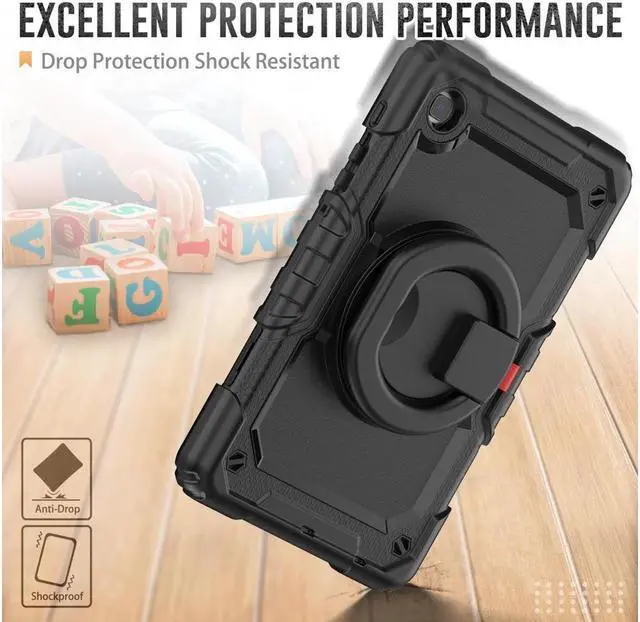 Alt view image 3 of 7 - BONAEVER Case For Samsung Galaxy Tab A7 Lite Case 8.7 inch with Screen Protector Pen Holder Shockproof Hard Protective Kids Cover for Galaxy Tab A7 Lite 2021 SM-T220/T225/T227 with Rotatable Stand
