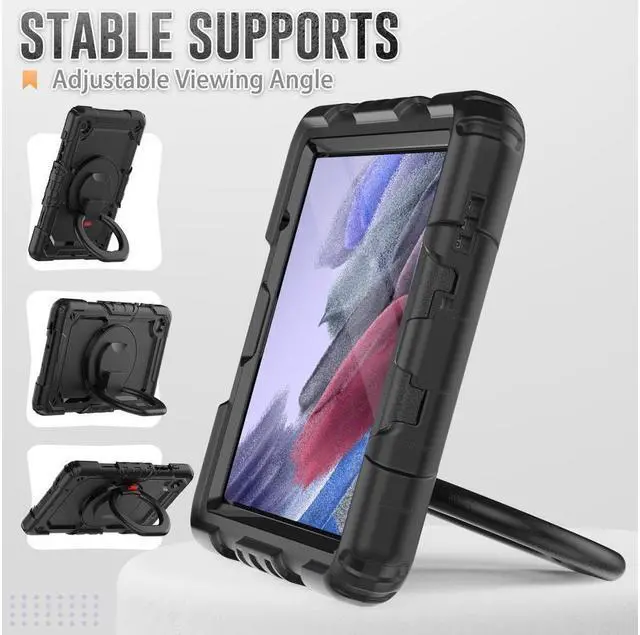 Alt view image 4 of 7 - BONAEVER Case For Samsung Galaxy Tab A7 Lite Case 8.7 inch with Screen Protector Pen Holder Shockproof Hard Protective Kids Cover for Galaxy Tab A7 Lite 2021 SM-T220/T225/T227 with Rotatable Stand