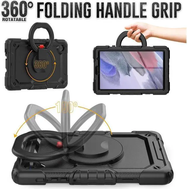 Alt view image 2 of 7 - BONAEVER Case For Samsung Galaxy Tab A7 Lite Case 8.7 inch with Screen Protector Pen Holder Shockproof Hard Protective Kids Cover for Galaxy Tab A7 Lite 2021 SM-T220/T225/T227 with Rotatable Stand