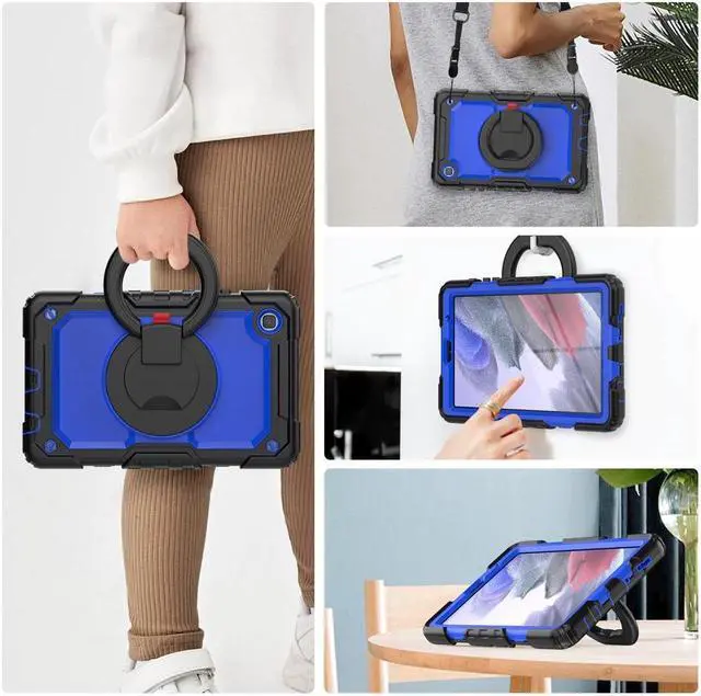 Alt view image 4 of 7 - BONAEVER Case For Samsung Galaxy Tab A7 Lite Case 8.7 inch with Screen Protector Pen Holder Shockproof Hard Protective Kids Cover for Galaxy Tab A7 Lite 2021 SM-T220/T225/T227 with Rotatable Stand