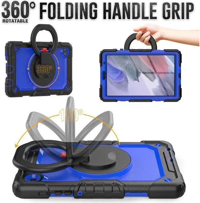 Alt view image 5 of 7 - BONAEVER Case For Samsung Galaxy Tab A7 Lite Case 8.7 inch with Screen Protector Pen Holder Shockproof Hard Protective Kids Cover for Galaxy Tab A7 Lite 2021 SM-T220/T225/T227 with Rotatable Stand